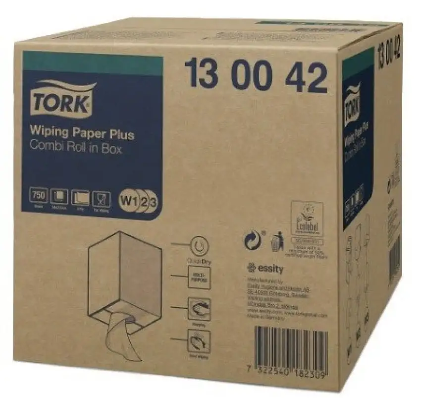 PAPIER D’ESSUYAGE TORK 2 COUCHES 255M X 25,8CM W1/W2/W3