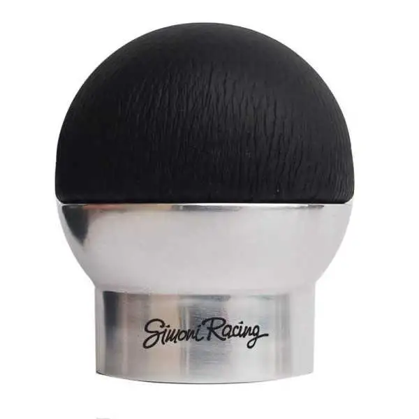 Pommeau de levier de vitesse Simoni Racing Special College ChromeCuir noir pour la marche arrière