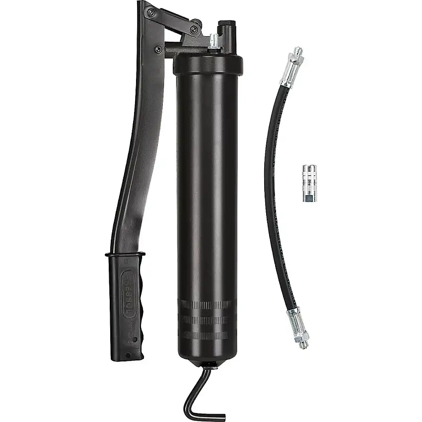 PISTOLET à GRAISSE MANUEL INDUSTRIEL PRESSOL 500CC AVEC FLEXIBLE M10X1 ET EMBOUT