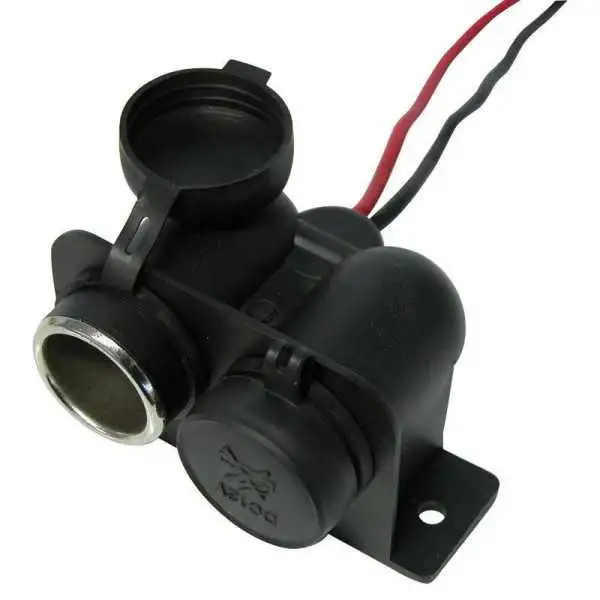 Prise 2 voies 1224V étanche en saillie