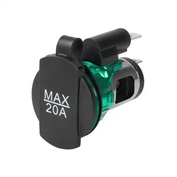 Prise électrique EURO, 12/24V, 20A max