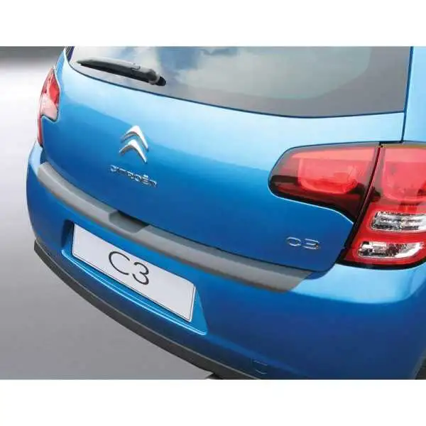 Protecteur de parechocs arrière ABS pour Citroën C3 20102016 Noir