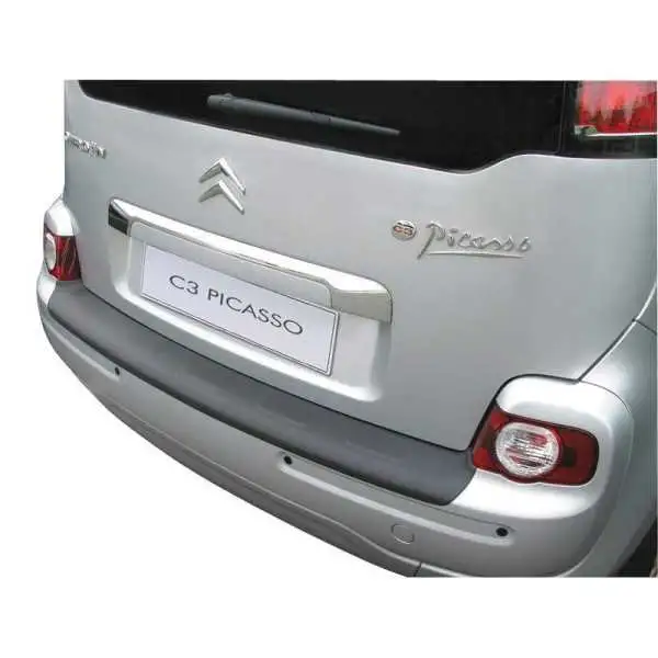 Protecteur de parechocs arrière ABS pour Citroën C3 Picasso Noir