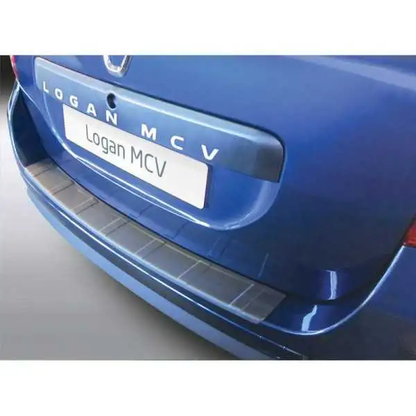 Protecteur de parechocs arrière ABS pour Dacia Logan MCV 62013 Noir Ribbed