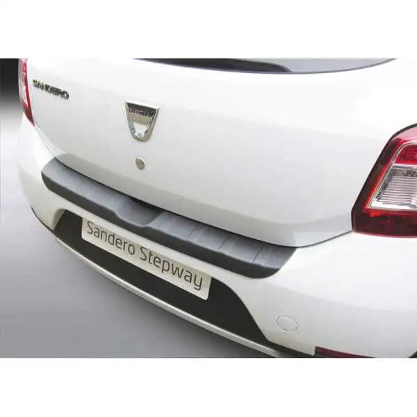 Protecteur de parechocs arrière ABS pour Dacia Sandero Stepway 20122020 Ribbed Noir