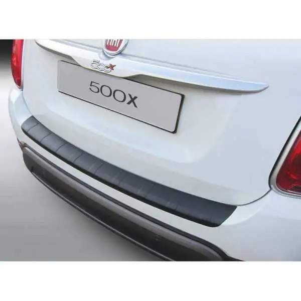 Protecteur de parechocs arrière ABS pour Fiat 500X 22015 Noir Ribbed
