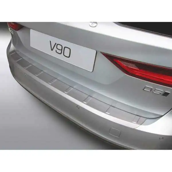 Protecteur de parechocs arrière en ABS pour Volvo V90 92016 Noir Ribbed