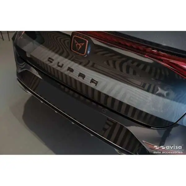 Protection de seuil arrière inox noir mat Seat Leon Sportstourer incl. FR / Cupra Leon Sportstourer 2020-2024 & Facelift 2024