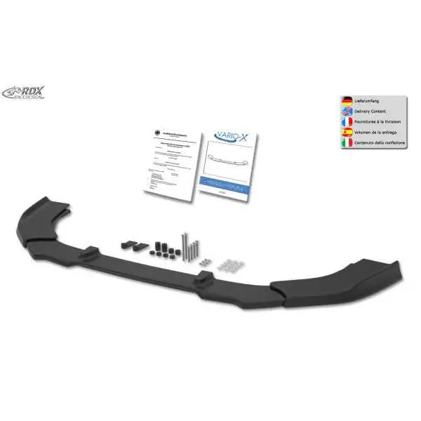 RDX Spoiler Avant VARIO-X pour DACIA Dokker & Lodgy Stepway - Aérodynamisme et Style Améliorés