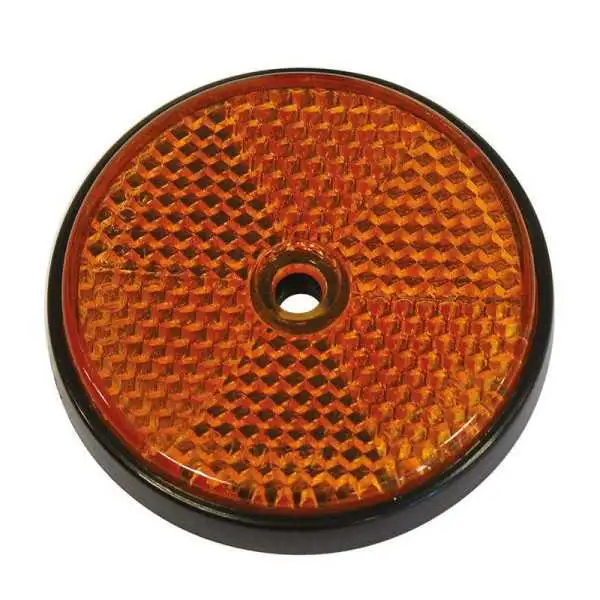 Réflecteurs ronds 70 mm orange 2pcs
