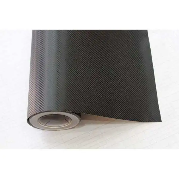 Rouleau 3D Feuille de Carbone 152x3000cm Noir autocollant