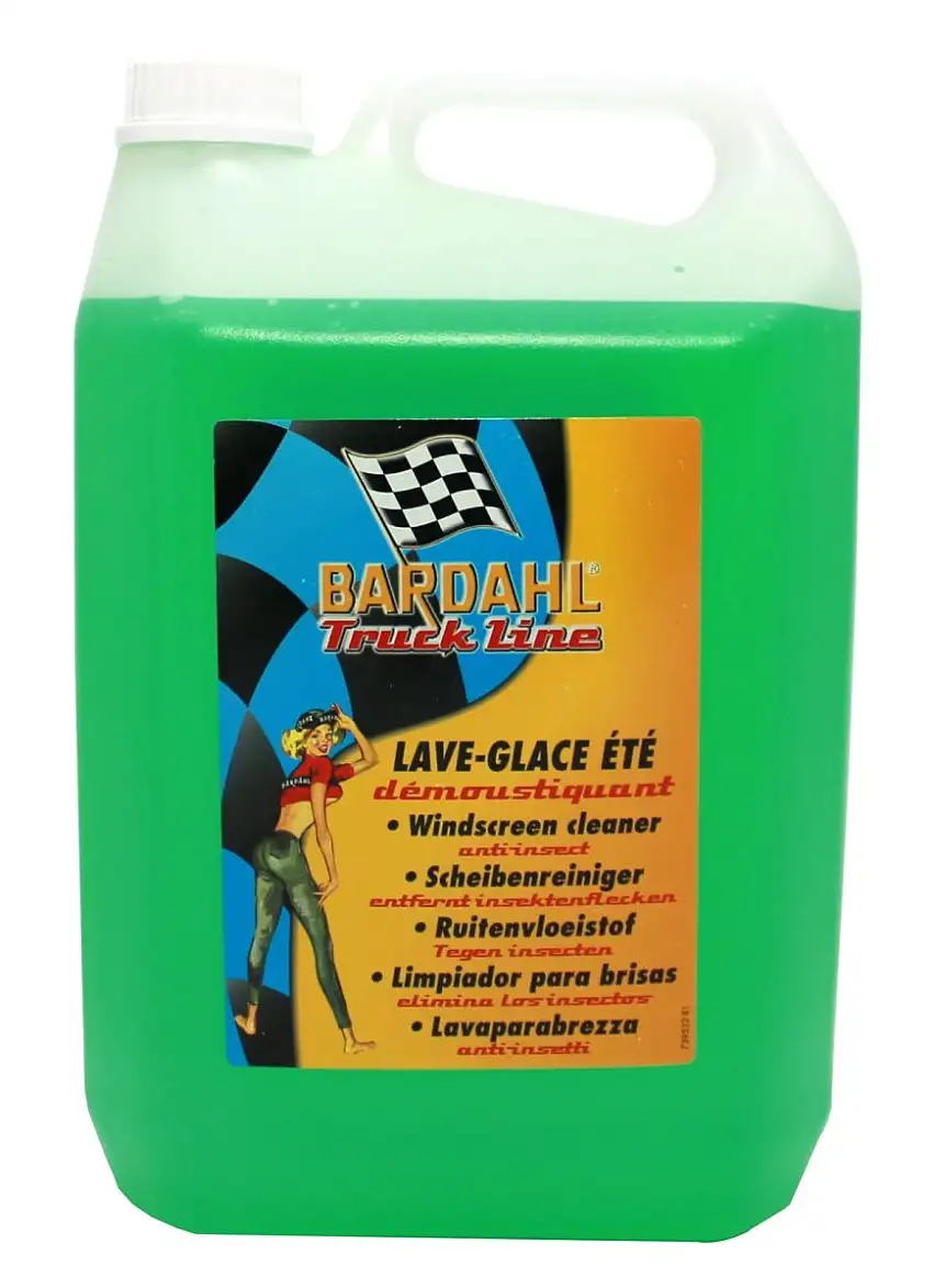 BARDAHL LIQUIDE LAVE-GLACE éTé 5 LITRES AVEC PARFUM FRUITé ET TABLETTE