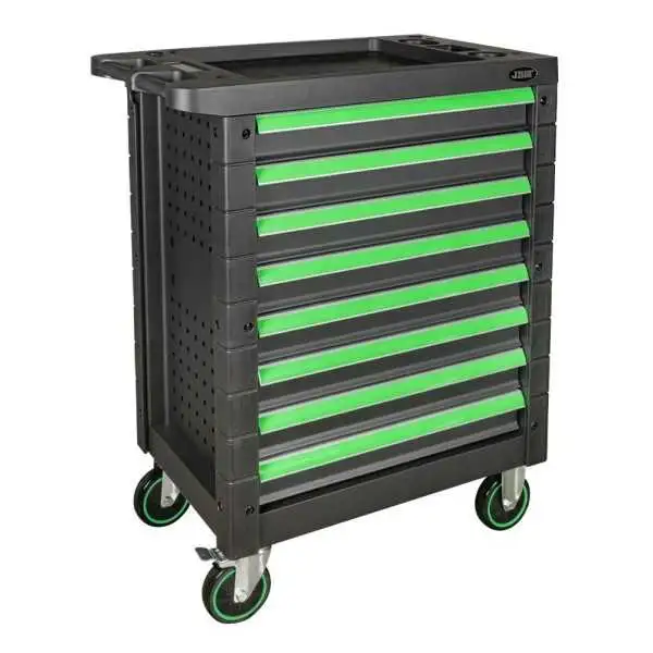 SERVANTE D OUTILS 8 TIROIRS ÉGAUX - VERD - VIDE