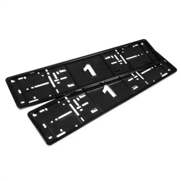 Set de supportplaque synthétique Premium 52,7x12,3cm 9 Type Mono  Noir  2 pièces