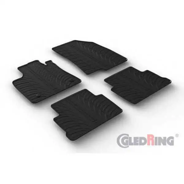 Set tapis de caoutchouc sur mesure pour Dacia Jogger 2022 T profil 4pièces + clips de montage