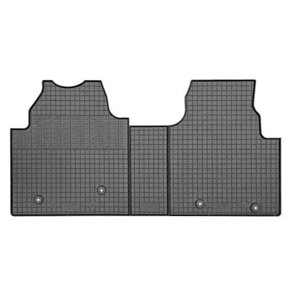 Set tapis de caoutchouc sur mesure pour Ford Tourneo Custom V710 2023 3pièces + points de fixage