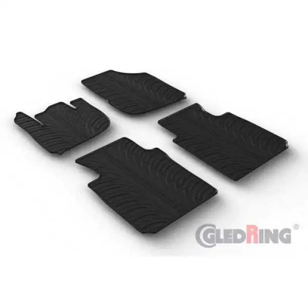 Set tapis de caoutchouc sur mesure pour Honda HRV RV Hybrid 2021 T profil 4pièces + clips de montage