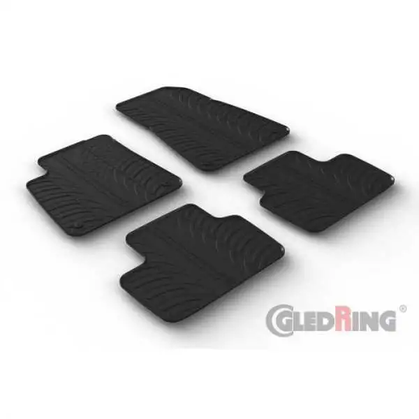 Set tapis de caoutchouc sur mesure pour Polestar 2 2019 T profil 4pièces + clips de montage