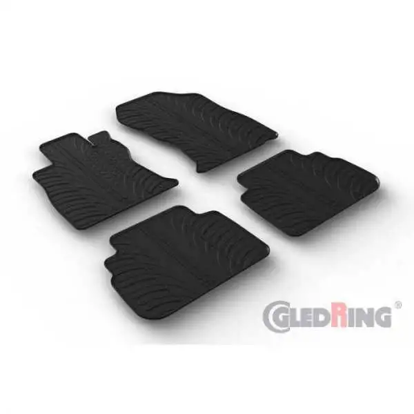 Set tapis de caoutchouc sur mesure pour Subaru Forester SK 2018 T profil 4pièces + clips de montage