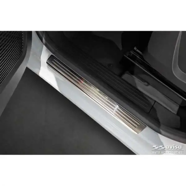 Seuils de portes inox pour Renault Kangoo III & Nissan Townstar & Mercedes Citan 2021- Lines' 4-pièces