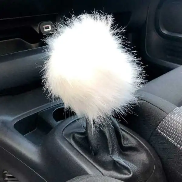 Simoni Racing Couvre Pommeau Fourrure Fluffy  Blanc