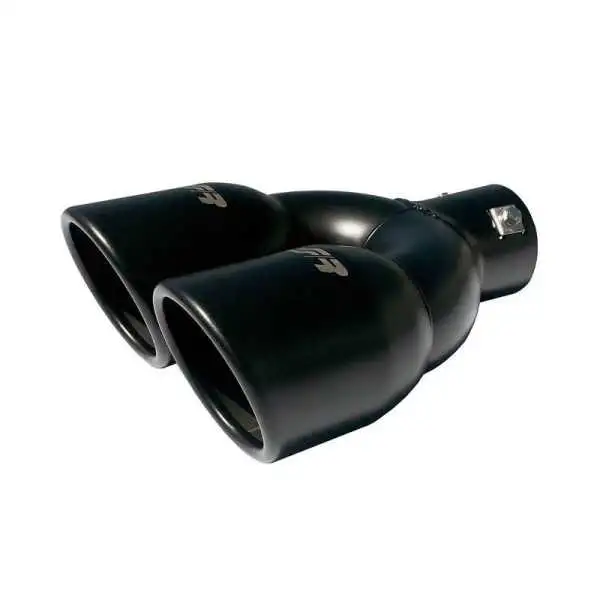 Simoni Racing enjoliveur d'échappement Rond Double Inox  Noir  Ø90xL240mm  Montage 3457mm