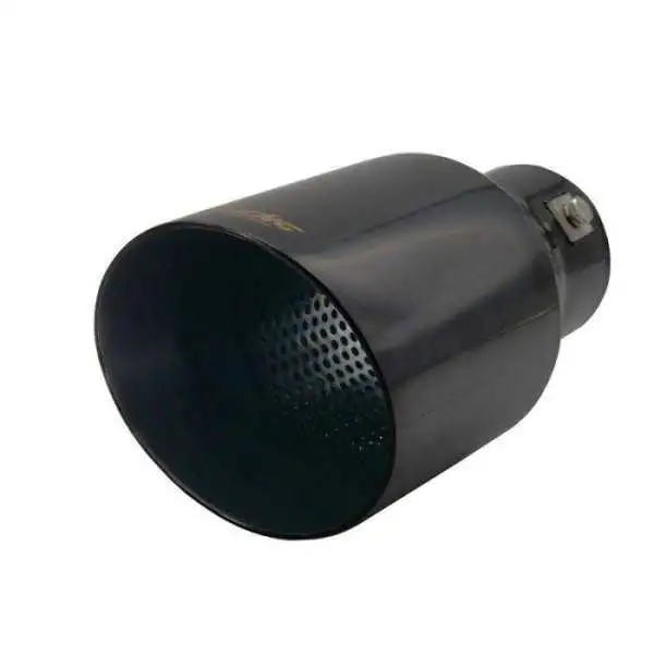 Simoni Racing enjoliveur d'échappement RondOblique Inox Noir  Ø102xL210mm