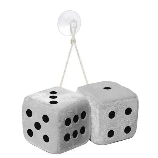 Simoni Racing Microfibre Big Dés 10x10cm  Blanc  Lot de 2 pièces