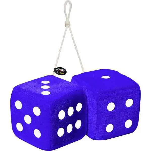 Simoni Racing Microfibre Big Dices 10x10cm  Bleu à pois blancs  Lot de 2 pièces