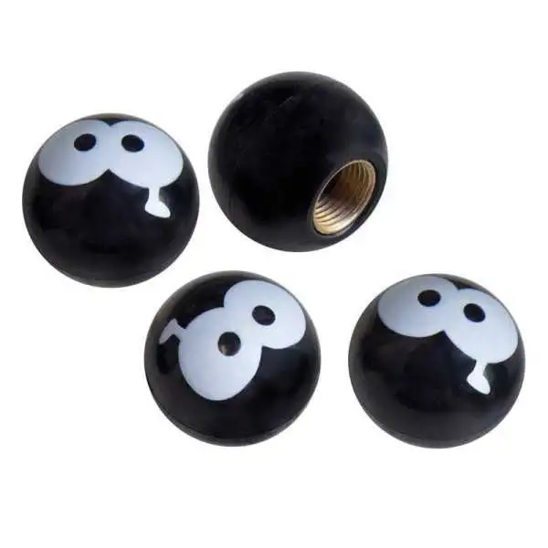 Simoni Racing Set bouchons de valve Eye in the Night  NoirBlanc  4 pièces