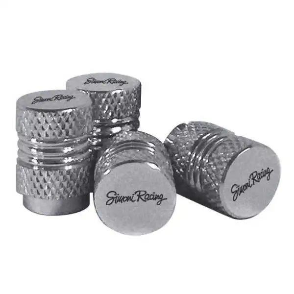 Simoni Racing Set bouchons de valve Milled  Chrome
