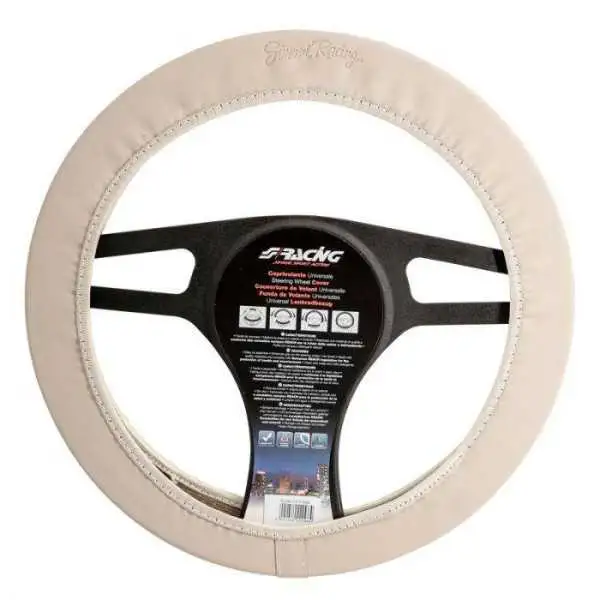 Simoni Racing Steeringwheel Cover 565  3739cm  Cuir artificiel beige