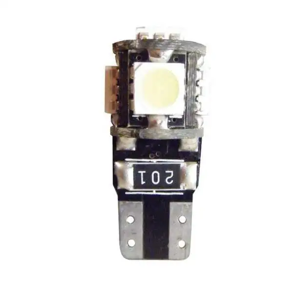 Simoni Racing T10 5 Ampoules LED Canbus NoPolarity  Haute Luminosité Superblanc  Lot de 2 pièces