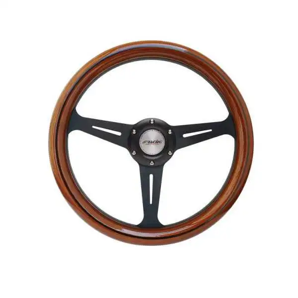 Simoni Racing Volant Sport Futa 350mm  Vrai Bois  Noir