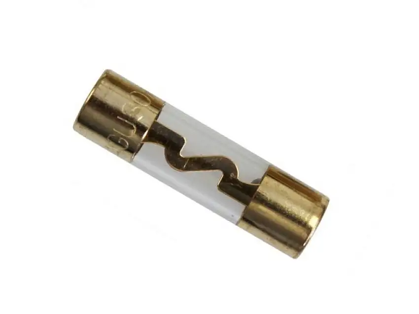 FUSIBLE EN VERRE AUDIO SINATEC PLAQUé OR 24KT 10,3X38,1MM 25A