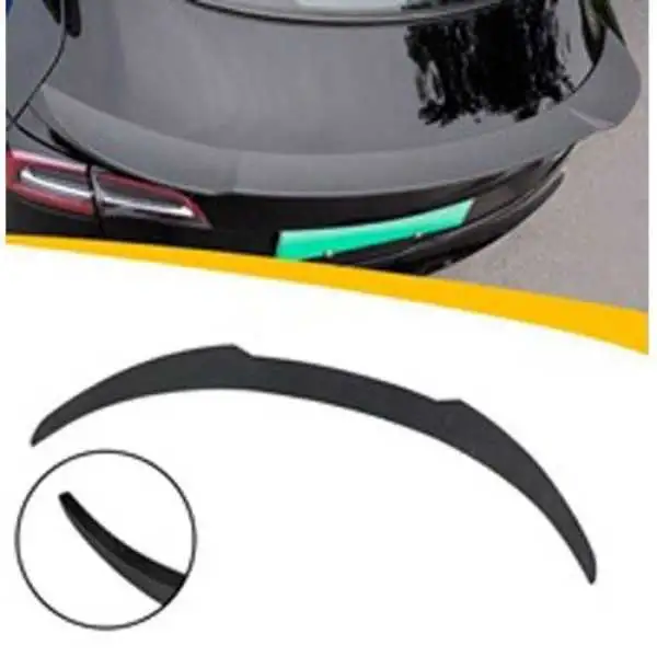 Spoiler arrière sur mesure pour Tesla Model 3 2017 'Aero M4' ABS Noir brillant