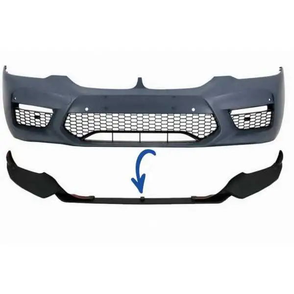 Spoiler de pare-chocs avant sur mesure pour BMW Série 5 G30 G31 Limousine Touring 2017-up M5 Design noir