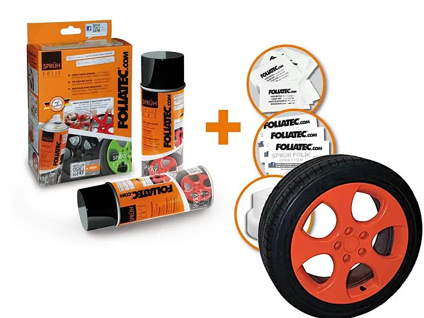 FOLIATEC SPRAY FILM ORANGE BRILLANT 2X400ML POUR APPLICATIONS POLYVALENTES