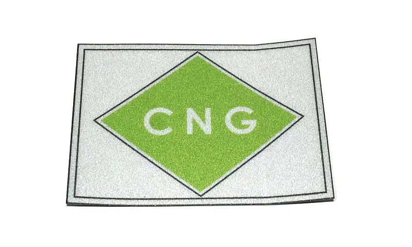 AUTOCOLLANT RéFLéCHISSANT CARACC CNG 100X70MM