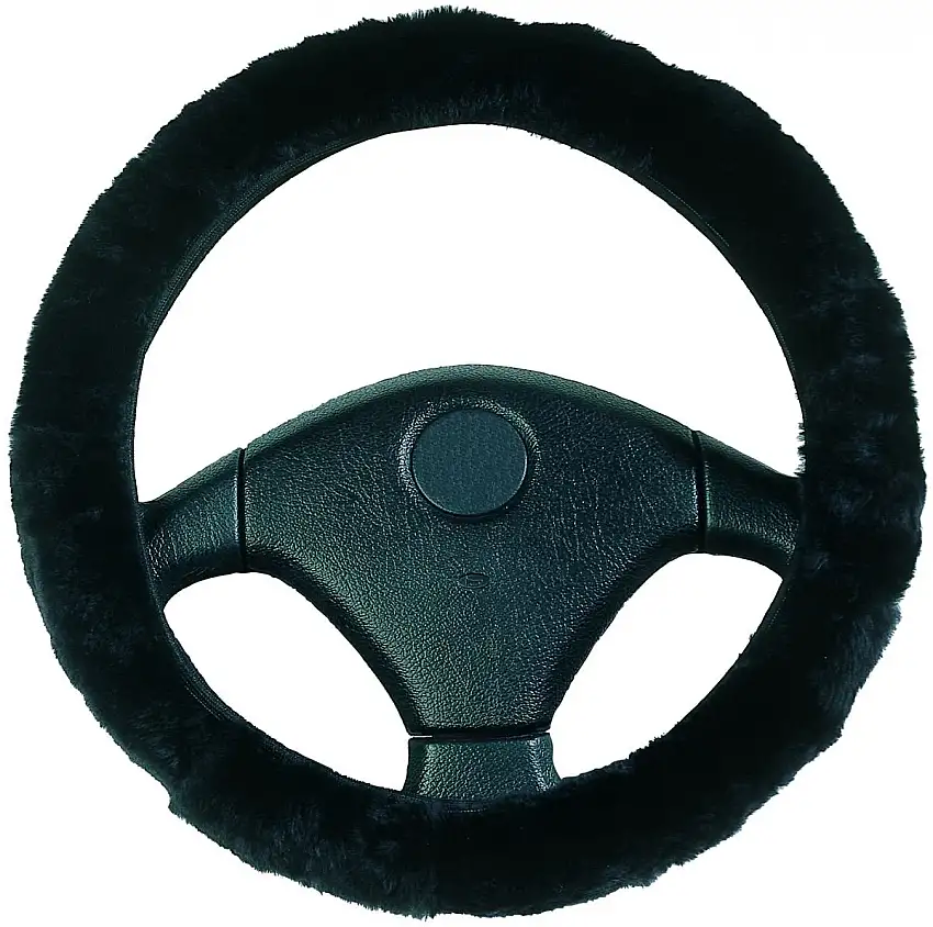 HOUSSE DE VOLANT WALSER LAINE DE MOUTON ANTHRACITE 37-39 CM