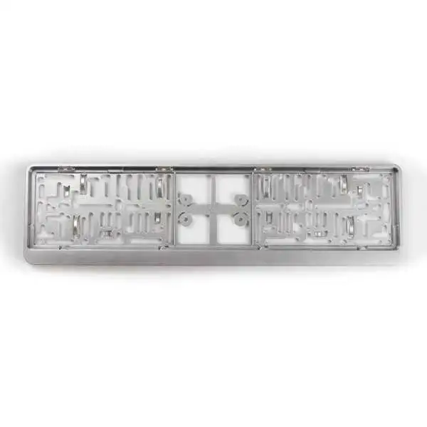 Support de plaque dimmatriculation en plastique Click 52x11cm Argent