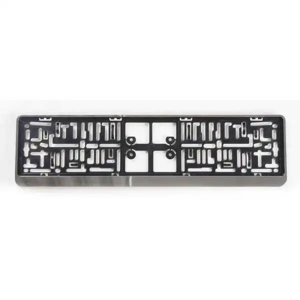 Support de plaque dimmatriculation en plastique Click 52x11cm Chrome