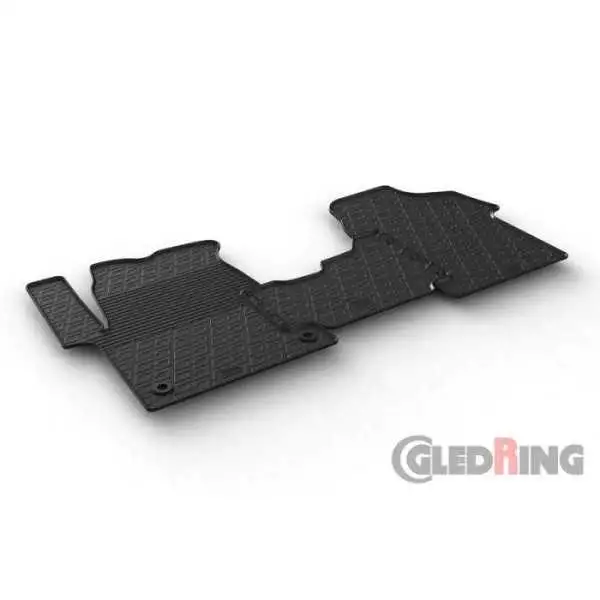 Tapis en caoutchouc pour Citroen Jumpy  Peugeot Expert  Toyota Proace 2016  Opel Vivaro Cargo 2019 profil G 3 pièces  clips