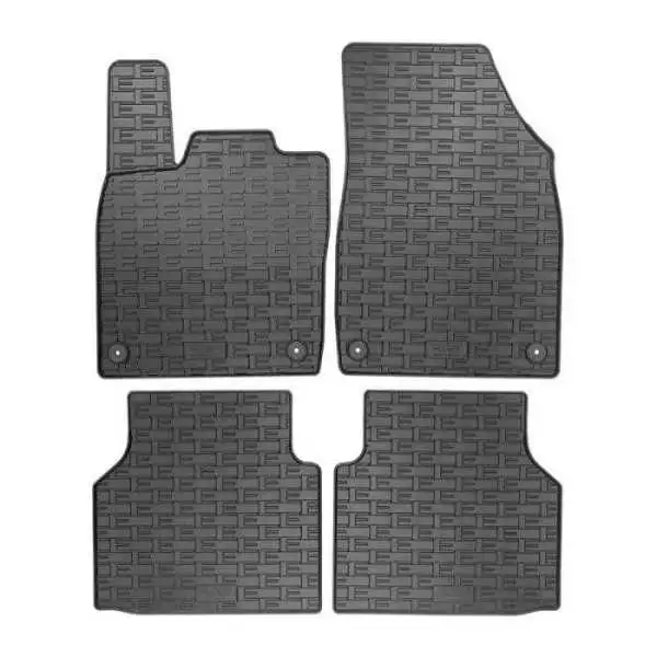 Tapis en caoutchouc pour Volkswagen ID.4 2020  Skoda Enyaq iV 2020 4 pièces  système de montage