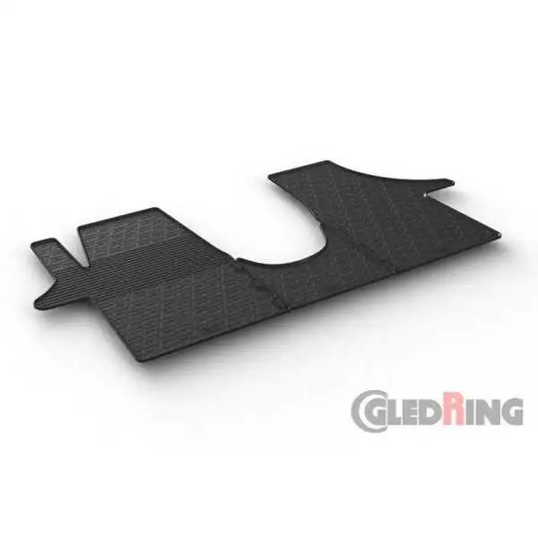 Tapis en caoutchouc pour Volkswagen Transporter T5 20032015  T6 20152020 profil TK 3 pièces