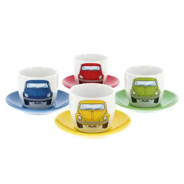 Tasses à expresso VW Coccinelle, set de 4 tasses 100ml