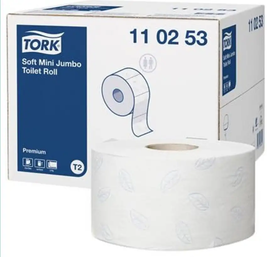 TORK PAPIER TOILETTE MINI JUMBO DOUX 2 éPAISSEURS 170M T2