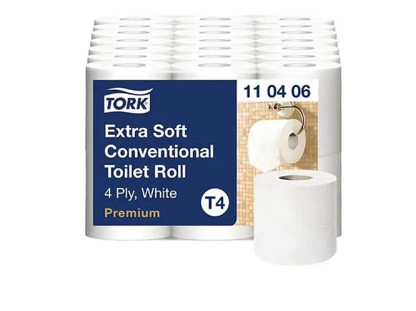 PAPIER TOILETTE TORK PREMIUM 4 éPAISSEURS 19M X 10CM 42 ROULEAUX