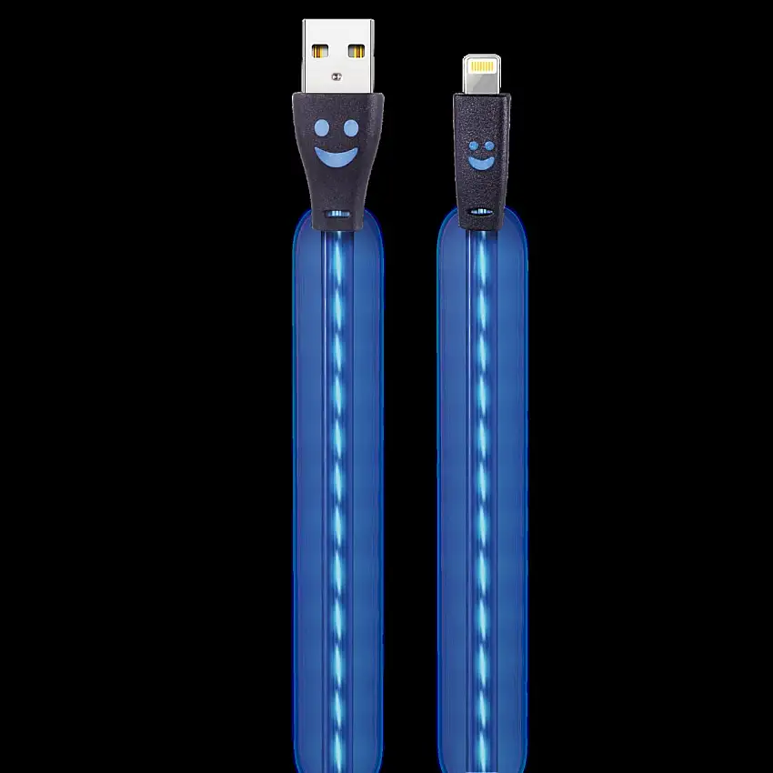 2GO CâBLE DE DONNéES USB APPLE LIGHTNING VERS USB AVEC éCLAIRAGE LED, 100 CM