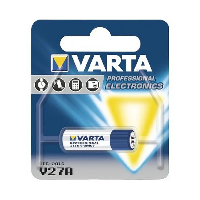 VARTA V27A 12V 20MAH PILE ALCALINE POUR CLéS DE VOITURE ET TéLéCOMMANDES